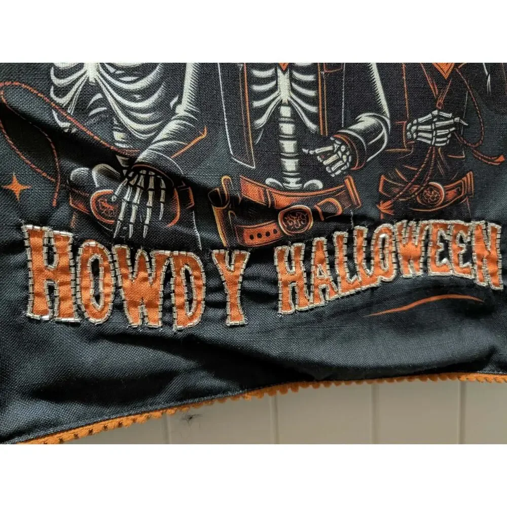 The Spooky Cottage 14” X 72” Western Skeleton “HOWDY HALLOWEEN “ Table Runner